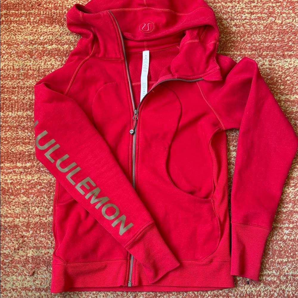 Lululemon athletica Bright Red Full‑Zip Hoodie
